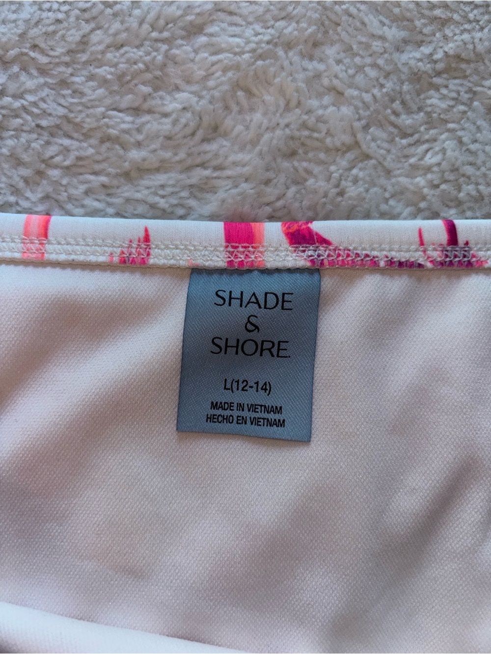 Shade & Shore Pink Palm High Rise High Leg Cheeky Bikini Bottom - Picture 5 of 7
